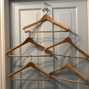 5 wood suit hangers 14” 15” 16 1/2” dovetail